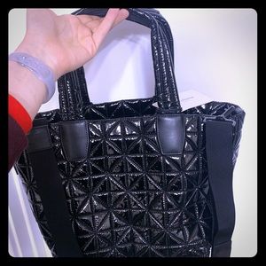 Vee collective small tote NWT black lacquer